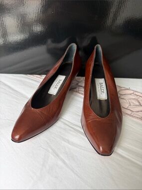 Bally Brown Pointed Leather Heels